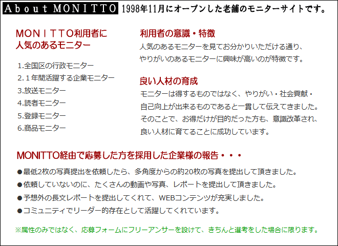 MONITTOとは